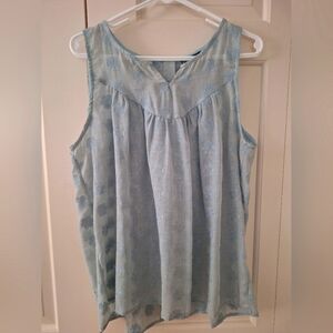 Light Blue, Sheer Sleeveless Top; Papermoon/Stitch Fix